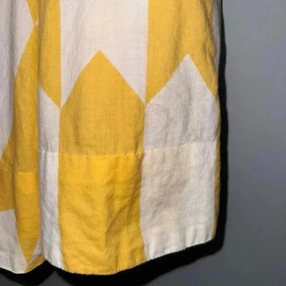 Anthropologie Fei Yellow Socked Faits Full Mini Skater Skirt Small - Picture 7 of 8